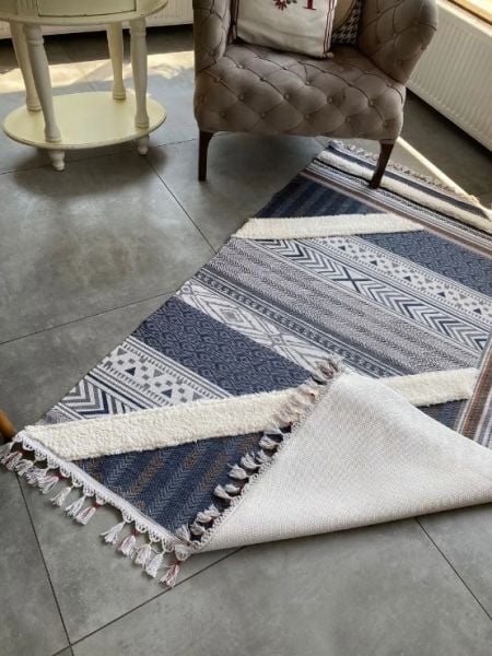 Halımax Just 08 Kabartmalı Yeni Nesil Yıkanabilir Püsküllü Dokuma Kilim