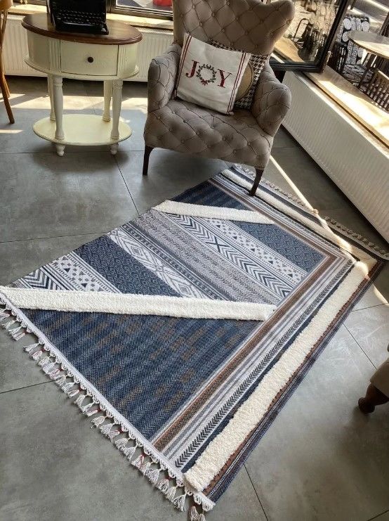 Halımax Just 08 Kabartmalı Yeni Nesil Yıkanabilir Püsküllü Dokuma Kilim