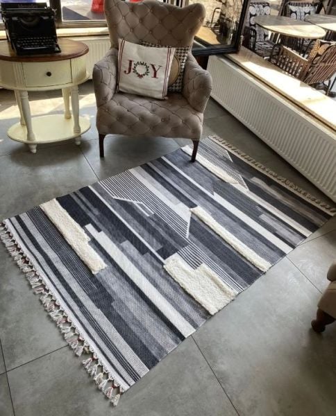 Halımax Just 09 Kabartmalı Yeni Nesil Yıkanabilir Püsküllü Dokuma Kilim