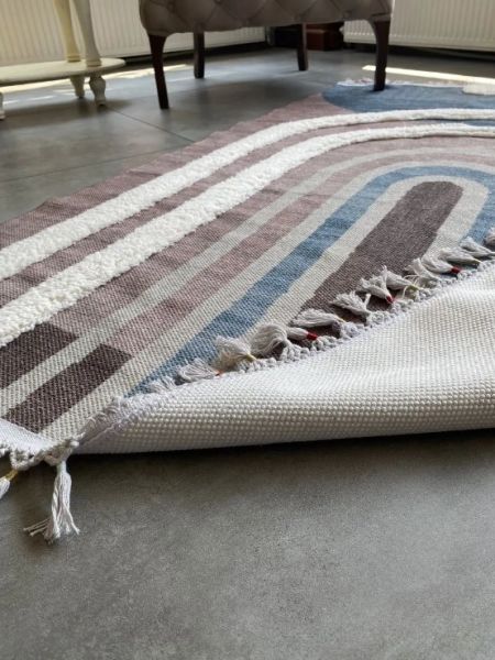 Halımax Just 10 Kabartmalı Yeni Nesil Yıkanabilir Püsküllü Dokuma Kilim