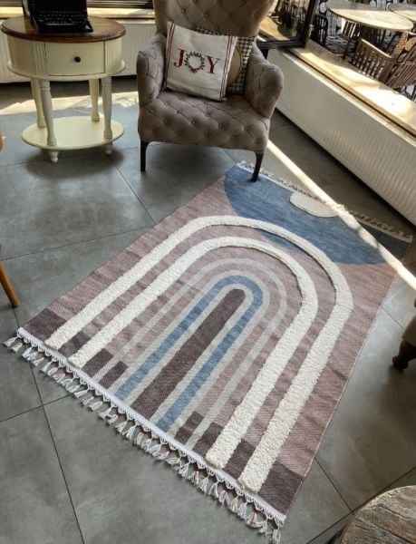 Halımax Just 10 Kabartmalı Yeni Nesil Yıkanabilir Püsküllü Dokuma Kilim