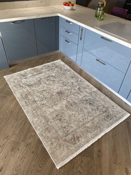 Halımax Dara 55 Yıkanabilir Kaymaz Dokuma Tabanlı Vingate Desenli Modern Halı