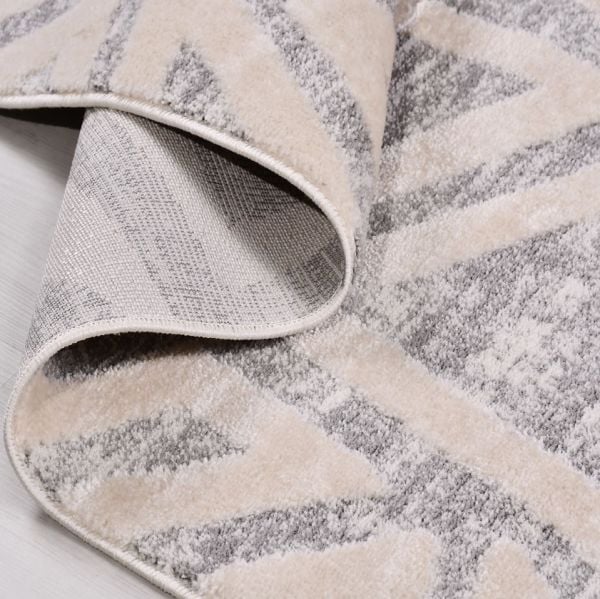 Crea Halı Fendi FA01K Gri Krem Ekstra Yumuşak Tuşeli Hav Toz Vermez Salon Halısı My Crea Home