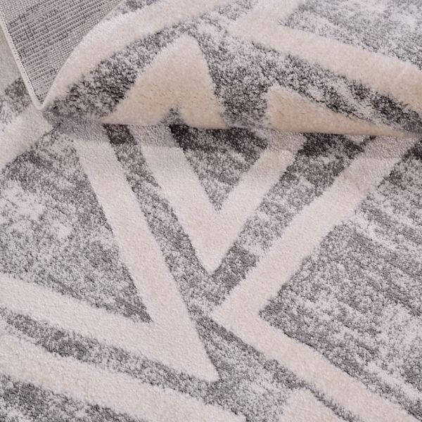 Crea Halı Fendi FA01K Gri Krem Ekstra Yumuşak Tuşeli Hav Toz Vermez Salon Halısı My Crea Home