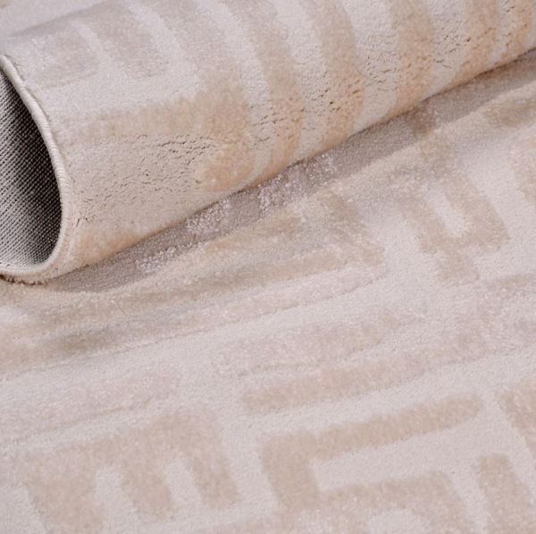 Crea Halı Fendi FA03K Bej Ekstra Yumuşak Tuşeli Hav Toz Vermez Salon Halısı My Crea Home