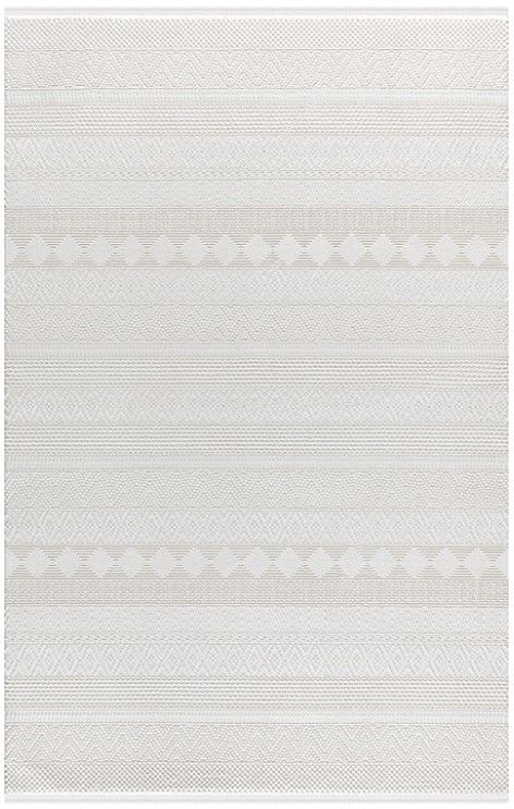 Merinos Rcycle Koleksiyonu 38422 061 Beyaz Modern Dokuma Salon Mutfak Halısı Yolluk