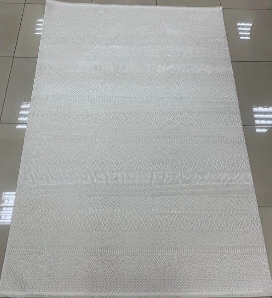 Merinos Rcycle Koleksiyonu 38422 061 Beyaz Modern Dokuma Salon Mutfak Halısı Yolluk