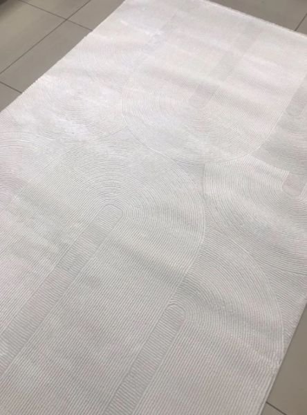 Merinos Rcycle Koleksiyonu 37804 061 Beyaz Modern Dokuma Salon Mutfak Halısı Yolluk