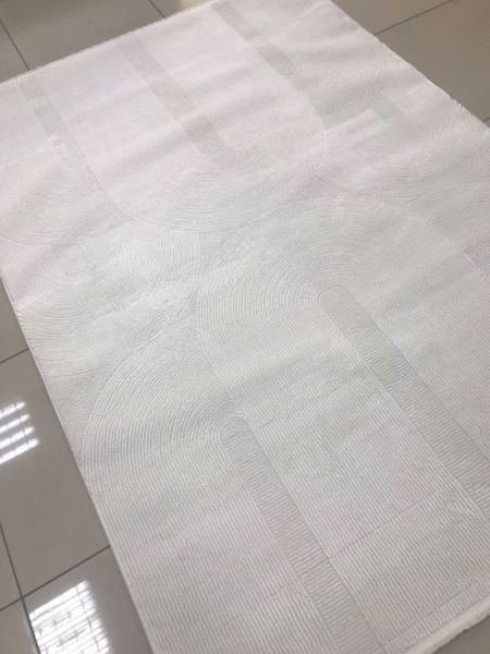 Merinos Rcycle Koleksiyonu 37804 061 Beyaz Modern Dokuma Salon Mutfak Halısı Yolluk