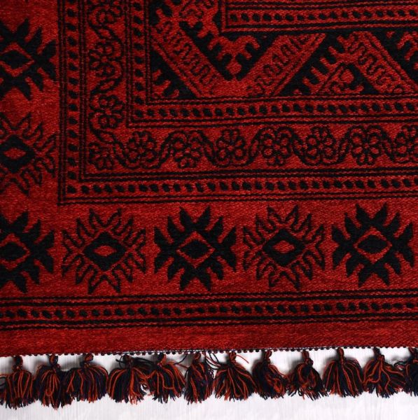 Crea Halı Truva TR01 Afgan Desen Bordo Kırmızı Etnik Modern Halı My Crea Home