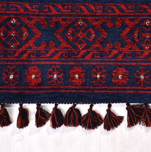 Crea Halı Truva TR03 Afgan Desen Bordo Lacivert Etnik Modern Halı My Crea Home