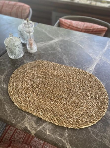 Halımax Tekli Hasır Amerikan Servis Bambu Oval Örme Supla Tekli 30x45