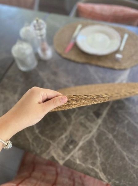 Halımax İkili Hasır Amerikan Servis Bambu Oval Örme Supla 4'lü 30x45cm