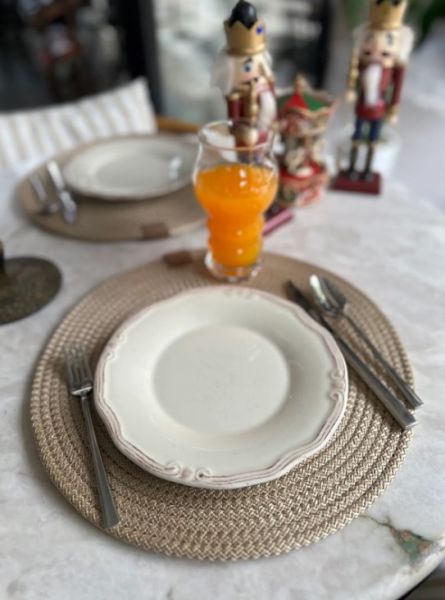 Halımax Tekli Örme Amerikan Servis Bambu Bej Supla Tekli 35x35cm