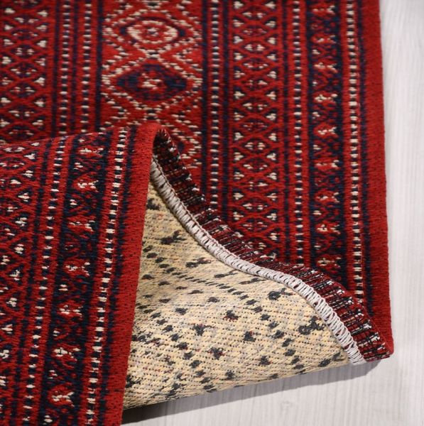 Crea Halı Truva TR06 Afgan Desen Bordo Kırmızı Etnik Modern Halı My Crea Home