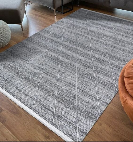 Merinos Lion Koleksiyonu 63994 090 Gri Modern Dokuma Salon Mutfak Halısı Yolluk