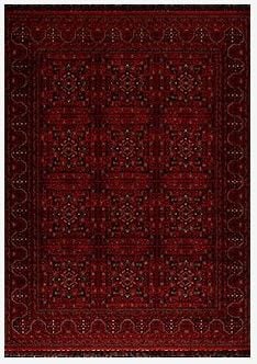 Crea Halı Truva TR08 Afgan Desen Bordo Kırmızı Etnik Modern Halı My Crea Home