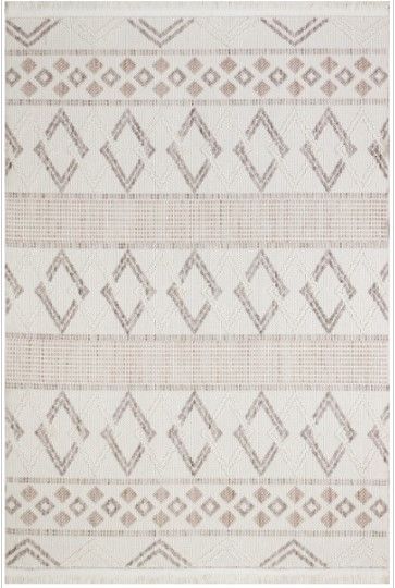 Türkmen Halı Bengal BN01 Bej Bukle Dokumalı Modern Salon Halısı