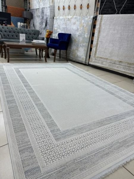 Merinos Lion Koleksiyonu 62745 030 Gri Modern Dokuma Salon Mutfak Halısı Yolluk