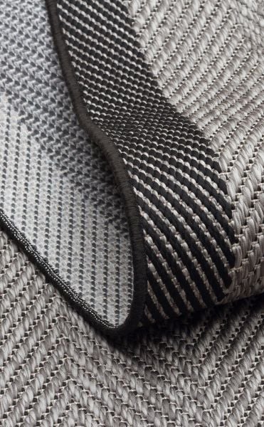 Eko Halı Mono MNO 02 Dark Grey Hav Toz Vermez Sisal Halı Kolay Temizlenen Hasır Dokulu Modern Halı