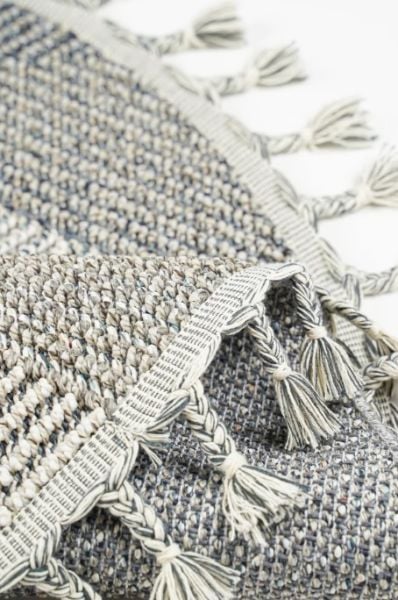 Eko Halı Soho SH 08 Grey Multy Hav Toz Vermez Modern Bukle Makine Halısı Yuvarlak Yolluk Gri Mutfak Halısı