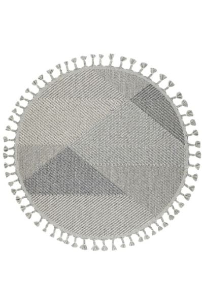 Eko Halı Soho SH 08 Grey Multy Hav Toz Vermez Modern Bukle Makine Halısı Yuvarlak Yolluk Gri Mutfak Halısı
