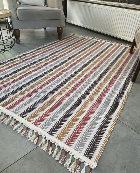 Halımax Just Yeni Nesil Yıkanabilir Püsküllü Dokuma Kilim
