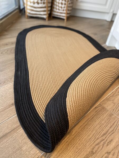 Halımax Milda 98 Jüt Hasırlı Çift Taraflı Örgü Kilim Oval