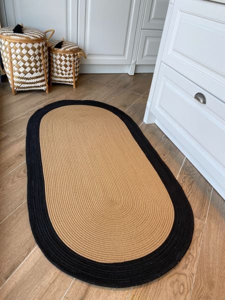 Halımax Milda 98 Jüt Hasırlı Çift Taraflı Örgü Kilim Oval