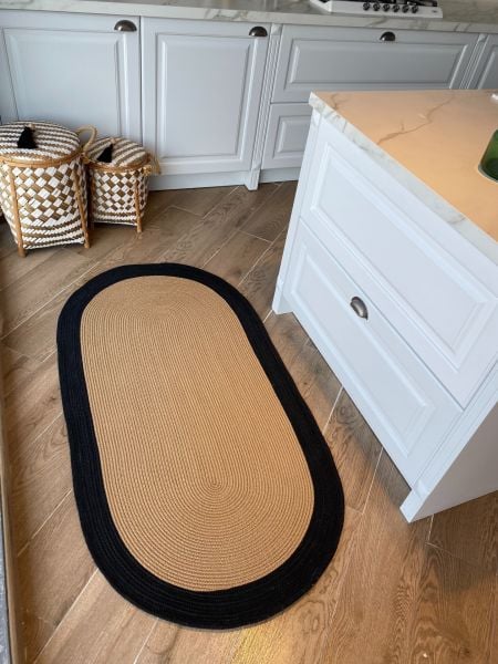 Halımax Milda 98 Jüt Hasırlı Çift Taraflı Örgü Kilim Oval