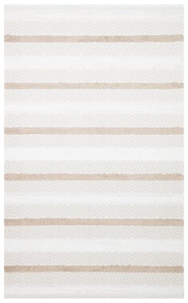 Eko Halı Dublin DBL 02 Krem Bej Yıkanabilir Örgü Dokulu Naturel Pamuk Halı 156x230cm(4m2)
