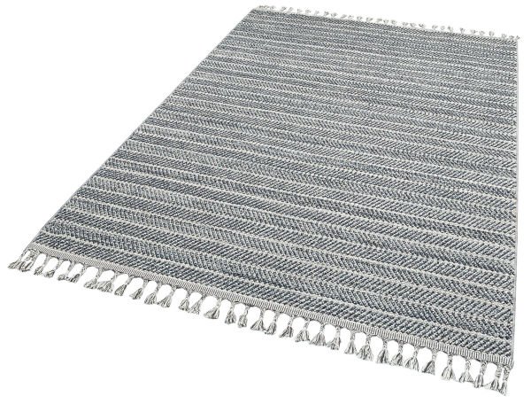 Eko Halı Soho SH 04 Marine  Örgü Saçaklı Hav Toz Vermez Hasır Dokuma Modern Makine Halısı 120x180cm