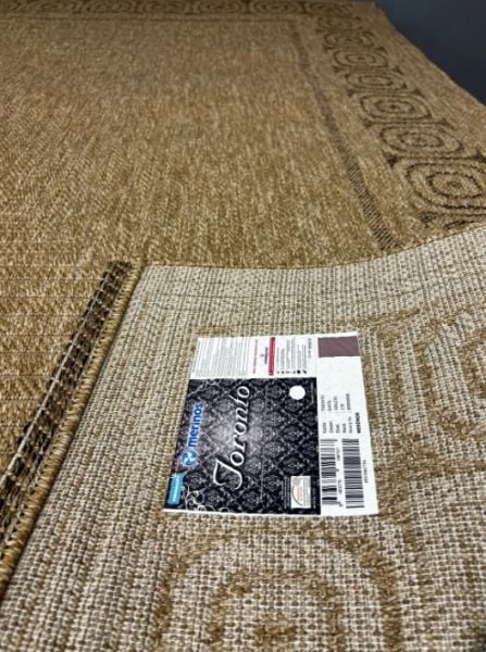 Merinos Toronto Koleksiyonu 64076 178 Kahve Hasır Dokulu Salon Mutfak Halısı Yolluk