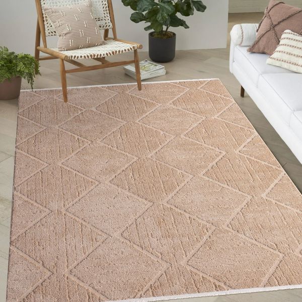 Crea Halı Juiz Koleksiyonu A0311 Modern Ekstra Yumuşak Pamuk Dokuma Salon Halısı My Crea Home