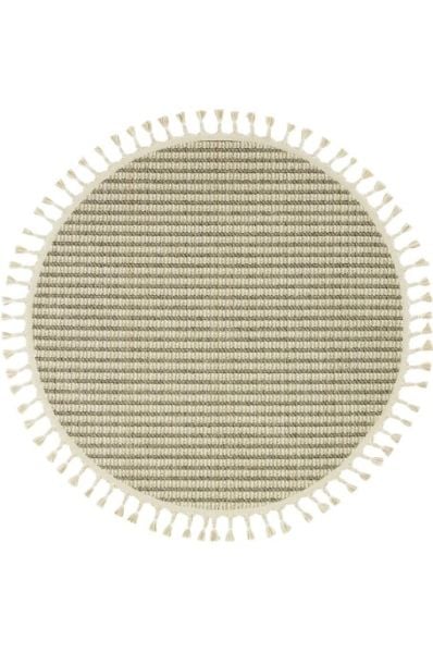Eko Halı Soho SH 17 Beige Ivory Hav Toz Vermez Modern Bukle Makine Halısı Yuvarlak Yolluk Bej Mutfak Halısı