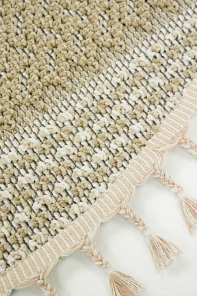 Eko Halı Soho SH 05 Beige Hav Toz Vermez Modern Bukle Makine Halısı Yuvarlak Yolluk Bej Mutfak Halısı