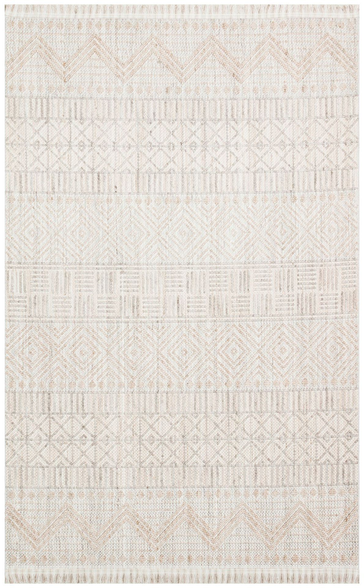 Eko Halı Cozy CZY 02 Grey Beige Bukle Hav Toz Vermez Modern Örgü Dokuma Makine Halısı