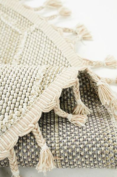Eko Halı Soho SH 03 Beige Hav Toz Vermez Modern Bukle Makine Halısı Yuvarlak Yolluk Bej Mutfak Halısı