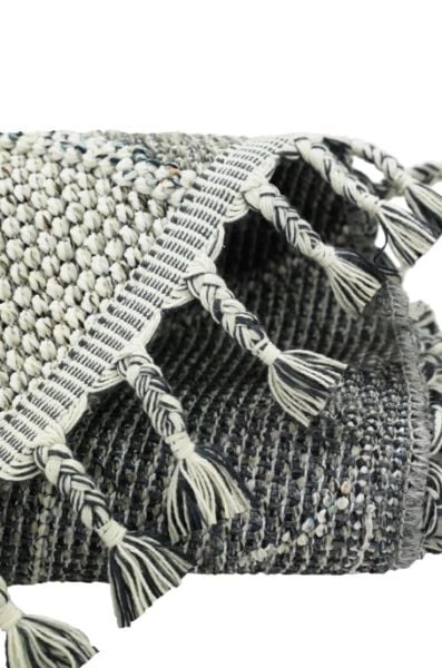 Eko Halı Soho SH 03 Grey Hav Toz Vermez Modern Bukle Makine Halısı Yuvarlak Yolluk Gri Mutfak Halısı