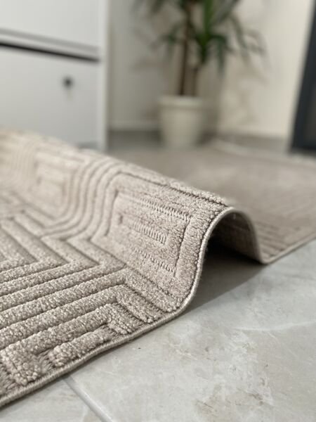 Seyran Halı Ruby 1150 Vizon Hav Toz Vermez Modern Yumuşak Tuşeli Salon Halısı