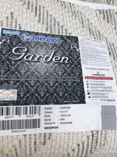 Merinos Garden Koleksiyonu 161577 080 Bej Bukle Dokuma Modern Salon Mutfak Halısı Yolluk
