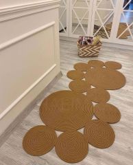 Milda 50 Hasırlı El Örgüsü Çift Taraflı Jüt Kilim Hav Toz Vermez Jüt Halı 100x230