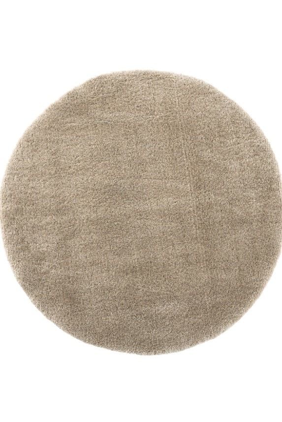 Eko Halı Lotto LT Plain Beige Yumuşak Dokulu Modern Hav Vermez Yuvarlak Shaggy Halı