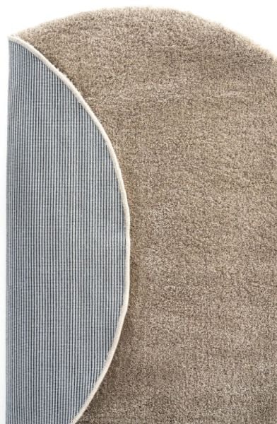 Eko Halı Lotto LT Plain Beige Yumuşak Dokulu Modern Hav Vermez Yuvarlak Shaggy Halı