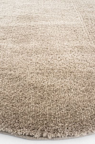 Eko Halı Lotto LT Plain Beige Yumuşak Dokulu Modern Hav Vermez Yuvarlak Shaggy Halı