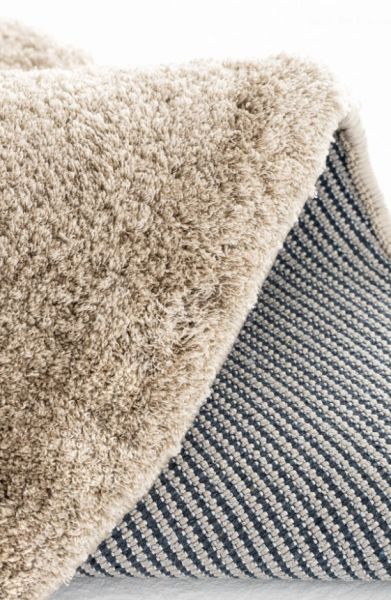 Eko Halı Lotto LT Plain Beige Yumuşak Dokulu Modern Hav Vermez Yuvarlak Shaggy Halı