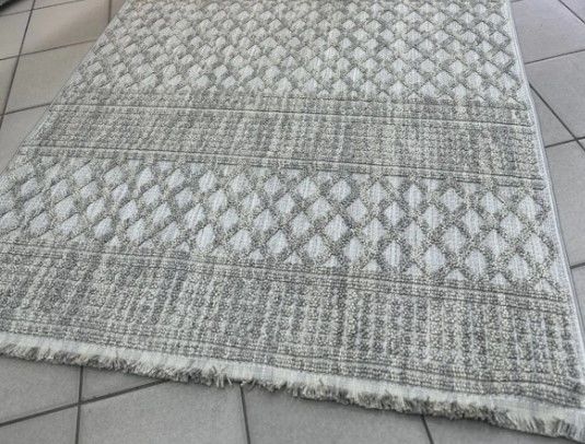 Merinos Garden Koleksiyonu 61575 080 Gri Bukle Dokuma Modern Salon Mutfak Halısı Yolluk