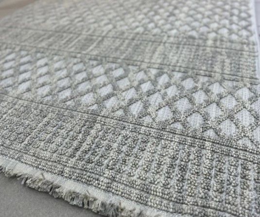 Merinos Garden Koleksiyonu 61575 080 Gri Bukle Dokuma Modern Salon Mutfak Halısı Yolluk