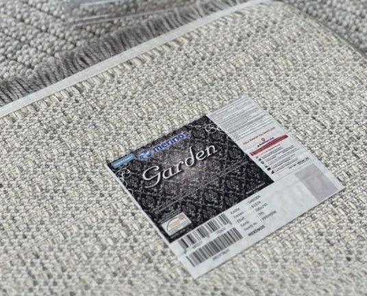 Merinos Garden Koleksiyonu 61574 095 Gri Bukle Dokuma Modern Salon Mutfak Halısı Yolluk
