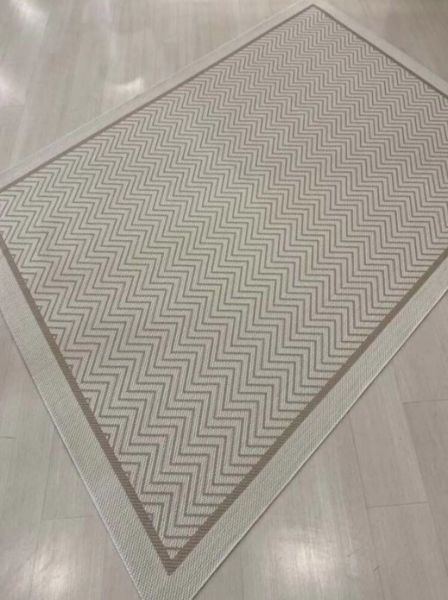 Refrom Halı 9717 Bej Beyaz Jüt Sisal Toz Vermez Modern Salon Halısı Yolluk Hol Kilim